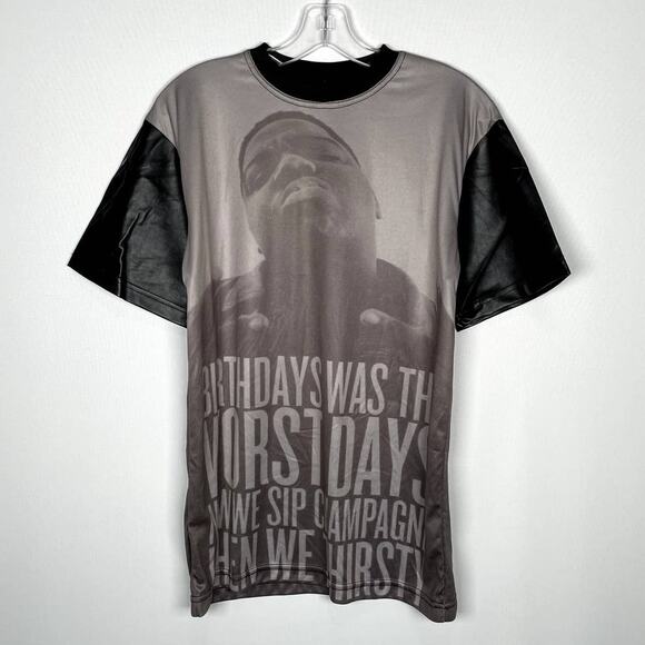 Notorious BIG Biggie Smalls Thug Ave All Over Print T-Shirt M - Picture 1 of 6